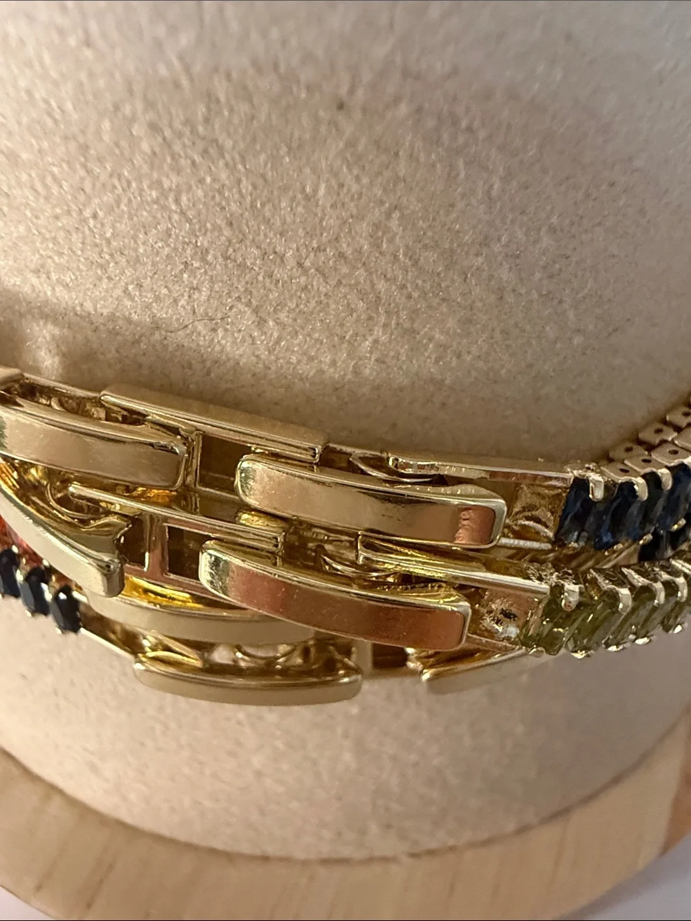 Bundle Multicolor Crystal Baguette Bracelet Stack - Blue, Green, Orange, Black